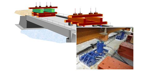 橋体工のリフトアップ工法